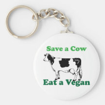 Save a Cow Key Chain