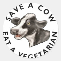 Save A Cow Sticker