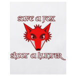 Save a fox - shoot a hunter full color flyer