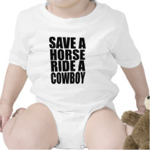 SAVE A HORSE RIDE A COWBOY ROMPERS