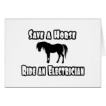 Save a Horse, Ride an Electrician Cards