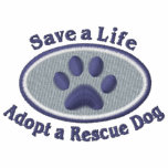 Save A Life Adopt A Rescue Dog (Blue) Polo Shirt