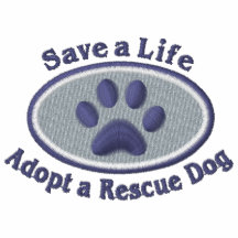 Save A Life Adopt A Rescue Dog (Blue) Polo Shirt