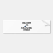 Save a Screw, Nail a Graphic Designer Bumper Sticker