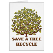 Save a Tree Greeting Cards