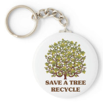Save a Tree Keychains