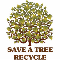 Save A Tree Recycle Acrylic Pin Photo Sculpture