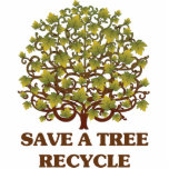 Save A Tree Recycle Acrylic Pin photo sculptures