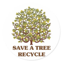Save a Tree Sticker