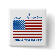 Save American - Join a TEA Party Pin