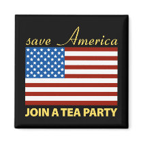 Save American - Join a TEA Party Refrigerator Magnet