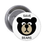 SAVE BEARS BLACK PINS
