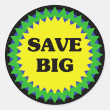 SAVE BIG Retail Sale Sticker