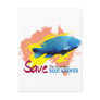 save blue groper post card