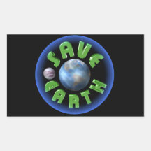 Save Earth by Valxart.com Rectangle Stickers