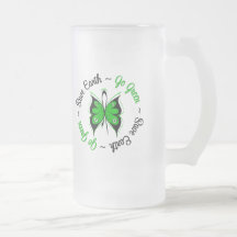 Save Earth Go Green Butterfly Coffee Mugs