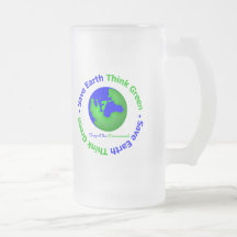 Save Earth Go Green Globe Coffee Mugs