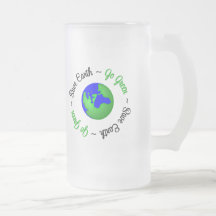 Save Earth Go Green Globe Coffee Mugs
