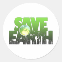 Save Earth Logotext Sticker