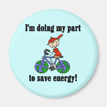 Save Energy Environmental Tshirts and Gifts Refrigerator Magnet