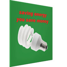 Save energy gallery wrapped canvas