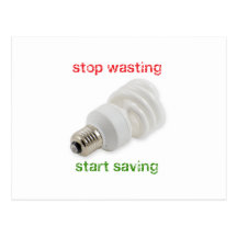 Save energy post card
