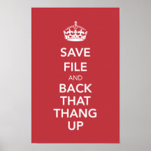 Save File and Back that Thang Up Print - Blood Red