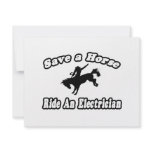Save Horse, Ride Electrician invitations
