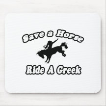 Save Horse, Ride Greek Mousepad