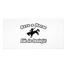 Save Horse, Ride Oncologist Photo Card Template