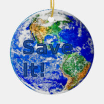 Save It! Earth Ornament