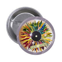 SAVE JAPAN Record of Leaves Lovely pin back バッジ