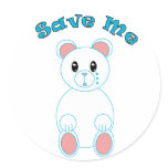 Save Me Polar Bear Sticker