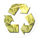 Save Money Recycle Stickers