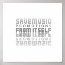 Save Music Industrial Grey Posters