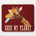 Save My Planet Giraffe Mousepad