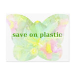 save on plastic postcard