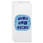 Save Our Ocean Watery Blue Background rack cards