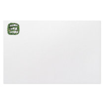 Save Our Park! White block inverted text on flower Customized Stationery