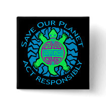 SAVE OUR PLANET BUTTON
