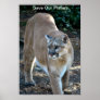 "Save Our Planet" Cougar Photo Poster