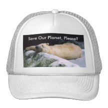 Save Our Planet Polar Bear cap Trucker Hats