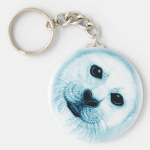 'Save our Seals' Baby Harp Seal Keychains