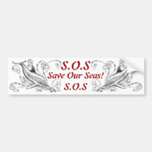 Save Our seas! "Dolphins II" Bumper sticker