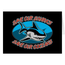 Save Our Sharks Greeting Cards