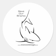 Save Our Sharks Round Sticker