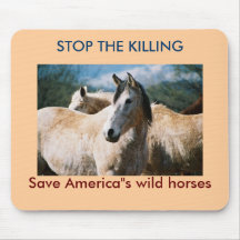 Save our wild horses mouse mat