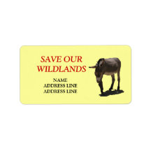 Save Our Wildlands 3 - American Southwest Burro Custom Address Labels