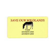 Save Our Wildlands 5 - American Southwest Burro Labels