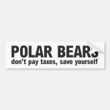 Save Polar Bears Bumper stickers or not